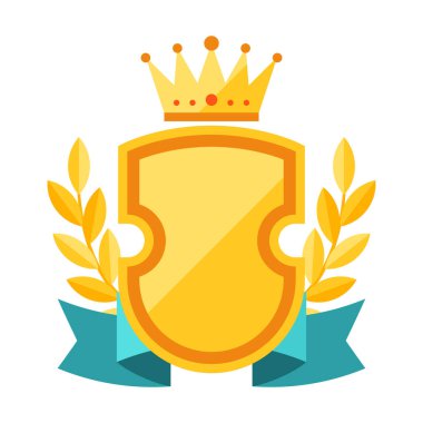 Altın ödülün resmi. Spor veya kurumsal yarışmalar için ödül veya ödül.