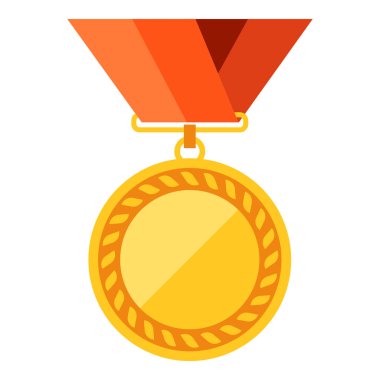 Altın madalyanın resmi. Spor veya kurumsal yarışmalar için ödül veya ödül.