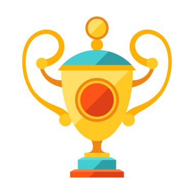 Altın kupa tasviri. Spor veya kurumsal yarışmalar için ödül veya ödül.