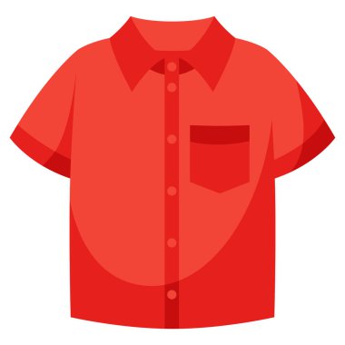 Gömleğin stilize edilmiş illüstrasyonu. Tasarım ve dekorasyon için görüntü. Soyut biçimdeki nesne veya simge.
