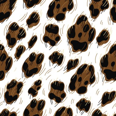 Dekoratif leopar desenli kusursuz desen. Hayvan modasına uygun süs, kürk dokusu.