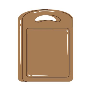 Yemek tahtası tasviri. Biçimli mutfak ve restoran gereçleri.