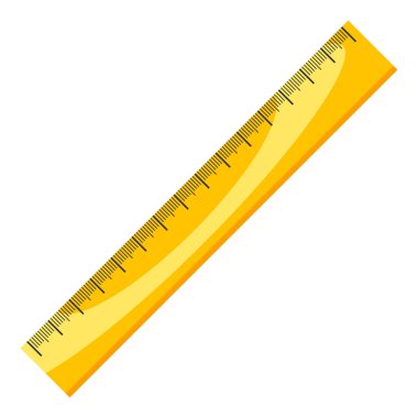 Ruler measure education icon. Horizontal tool instrument. Geometry scale equipment. clipart