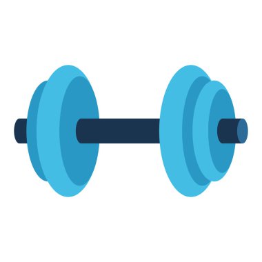 Dambıl simgesi. Stylize edilmiş spor aletleri çizimi. Eğitim ve yarışma tasarımı için.