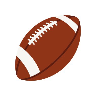 Ragbi topunun simgesi. Stylize edilmiş spor aletleri çizimi. Eğitim ve yarışma tasarımı için.