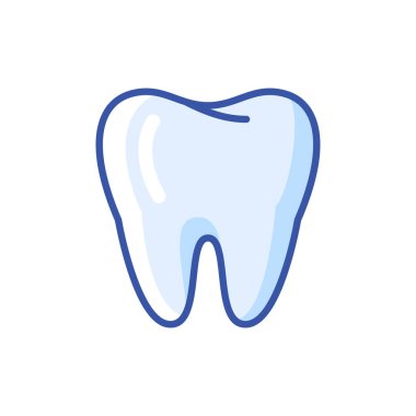 Diş tasviri. Diş hekimliği ve sağlık hizmeti ikonu. Stomatoloji ve tıbbi öge.