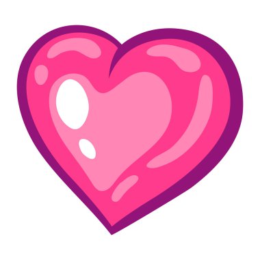 Soyut kalp tasviri. Sevgililer Günü dekoratif sembolü.