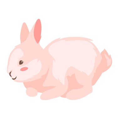 Cute Easter Bunny illustration. Cartoon little rabbit character for design.