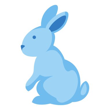 Cute Easter Bunny illustration. Cartoon little rabbit character for design.
