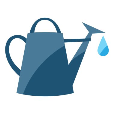 Sulama kabı tasviri. Bahçe aletleri ve ekipmanları. Bahçe ikonu.