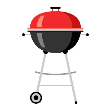 Biftek ve ızgara çizimi. Reklam ve partiler için görüntü. Yemek ekipmanları.