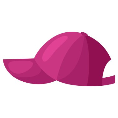 Beyzbol şapkası tasviri. Tatil ya da tatil için yaz tatili. Biçimlendirilmiş simge.