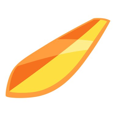 Sörf tahtasının stilize edilmiş çizimi. Yaz eğlencesi ve ekstrem sporlar. Biçimlendirilmiş simge.