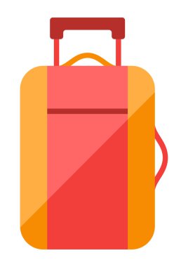 Bavulun resmi. Seyahat veya seyahat için görüntü. Biçimlendirilmiş simge.