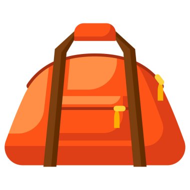 Seyahat çantası tasviri. Seyahat veya seyahat için görüntü. Biçimlendirilmiş simge.