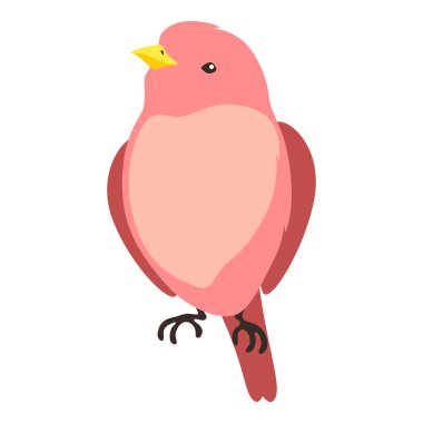 Tarz sahibi bir kuş tasviri. Vahşi kuşun basit bir görüntüsü. Vektör simgesi.