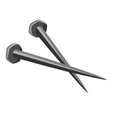 Demir çivilerin Hıristiyan çizimi. Mutlu Paskalya görüntüleri. İnancın dini sembolü.