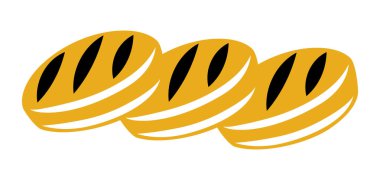 Izgara kabak tasviri. Mangal ürünü. Biçimlendirilmiş mutfak ve restoran menüsü nesnesi.