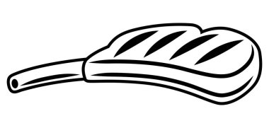 Izgara kuzu kaburgası. Mangal ürünü. Biçimlendirilmiş mutfak ve restoran menüsü nesnesi.