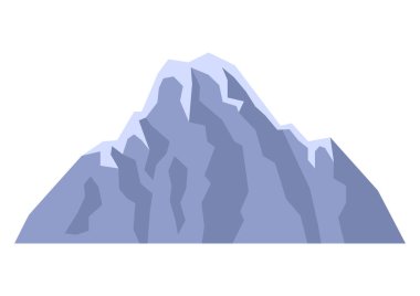 Dağın stilize edilmiş görüntüsü. Doğal sahne illüstrasyonu. Soyut biçim.