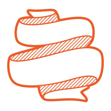 Dekoratif kurdele tasviri. Soyut tarzda pankart. Spor veya kurumsal yarışmalar için ödül.