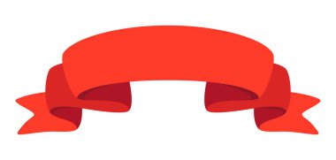 Dekoratif kurdele tasviri. Soyut tarzda pankart. Spor veya kurumsal yarışmalar için ödül.