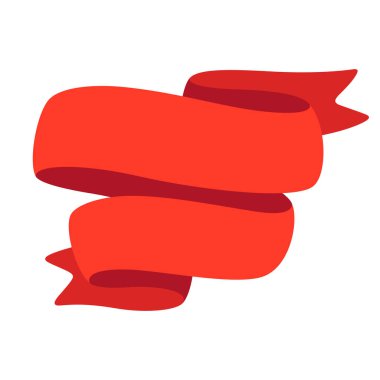 Dekoratif kurdele tasviri. Soyut tarzda pankart. Spor veya kurumsal yarışmalar için ödül.