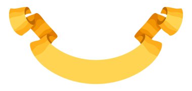 Dekoratif retro kurdele tasviri. Dekor ve tasarım için klasik tarzda pankart.