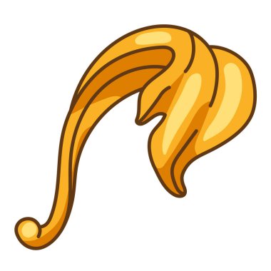 Barok tarzında dekoratif çiçek elementi. Altın bigudi bitkisi. Vintage girdap motifi.