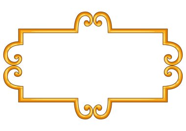 Dekoratif soyut çerçeve. Vintage girdap sınırı. Dekorasyon için klasik tasarım.