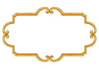 Dekoratif soyut çerçeve. Vintage girdap sınırı. Dekorasyon için klasik tasarım.