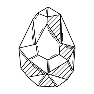 Değerli ya da yarı değerli taş tasviri. Mücevher kristali veya kristal mineral.