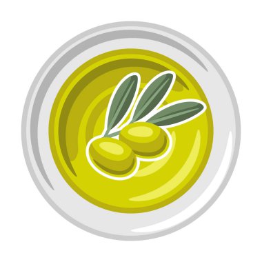 Zeytinyağlı cam kase resmi. Aşçılık ve tarım üretimi için görüntü.