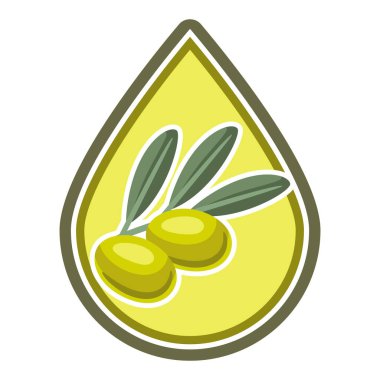 Zeytin yağı etiketinin resmi. Aşçılık ve tarım üretimi için görüntü.
