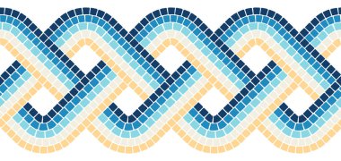 Antik mozaik pürüzsüz desen. Dekoratif antik taş süsü. Soyut antika dokusu.