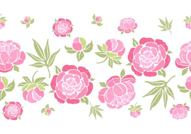 Şakayık çiçekli kusursuz desen. Güzel dekoratif bitkiler. Doğal arkaplan.