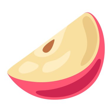 Elma dilimi tasviri. Gastronomi, gıda ve tarım endüstrisi için görüntü.