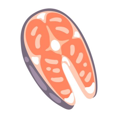 Somon balığı tasviri. Gastronomi, gıda ve tarım endüstrisi için görüntü.