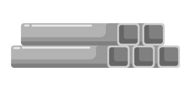 İnşaat için metal profiller. İnşaat ve yenileme için endüstriyel ürün. Dükkan ve depo için basit bir nesne.