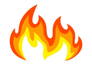 Şekil verilmiş ateş ya da alevin yansıması. Tasarım için dekoratif öge.