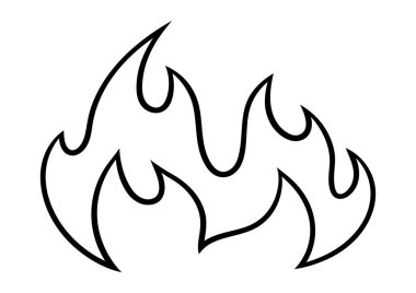 Şekil verilmiş ateş ya da alevin yansıması. Tasarım için dekoratif öge.