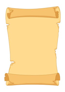 Klasik parşömen çizimi. Eski papirüs ya da kağıt resmi. Tasarım için arkaplan.