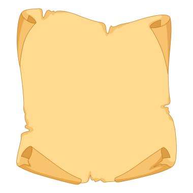 Klasik parşömen çizimi. Eski papirüs ya da kağıt resmi. Tasarım için arkaplan.