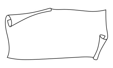 Klasik parşömen çizimi. Eski papirüs ya da kağıt resmi. Tasarım için arkaplan.