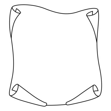 Klasik parşömen çizimi. Eski papirüs ya da kağıt resmi. Tasarım için arkaplan.