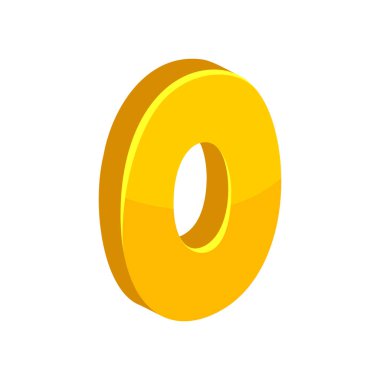 Bir numaranın görüntüsü. Çizgi film tarzında tasarım için resim ve nesne.