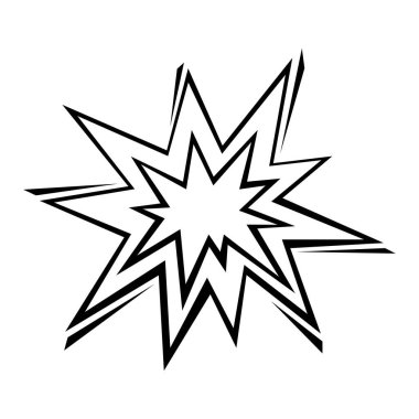 Çizgi film patlaması tasviri. Pop sanatının yaratıcı imajı. Eski tarz moda illüstrasyonları.