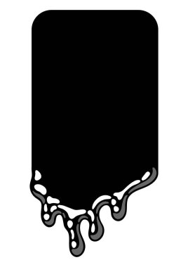 Dripping flowing slime. Toxic mucus smudges drips. Leaking paint streak. Halloween decoration. clipart