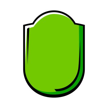 Çizgi film kalkanı tasviri. Pop sanatının yaratıcı geçmişi. Eski tarz moda illüstrasyonları.