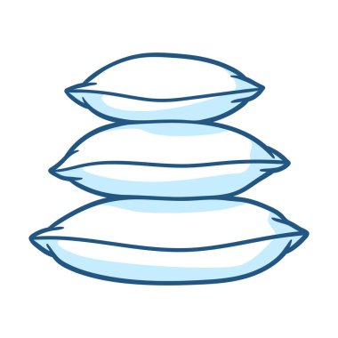 Yumuşak yumuşak yastık. Uyumak ve yatmak için suç ortağı. Reklam ve üretim ürünleri..